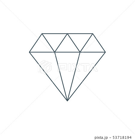 thin line diamond icon 53718194
