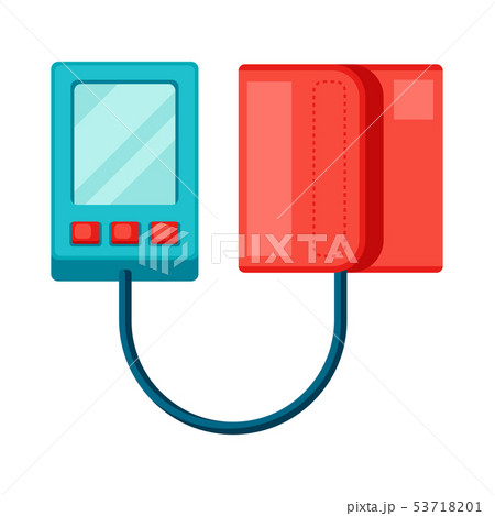 Tonometer icon in flat style. Tonometer icon in flat style. 53718201