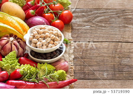 Chickpea with vegetables Chickpea with vegetables 53719390