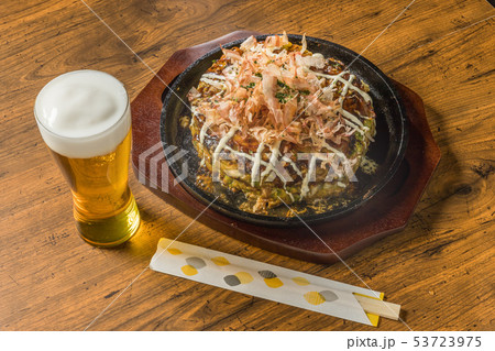 あつあつお好み焼き Japanese Traditional Pizza Okonomiyaki 53723975
