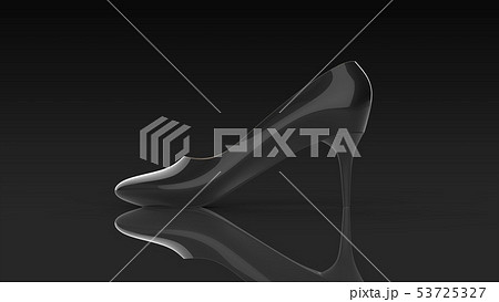 ハイヒール 側面 黒背景のイラスト素材