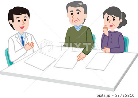 相談する夫婦 医師 相談する夫婦 医師 53725810