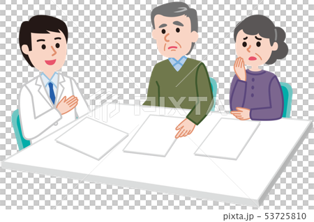 相談する夫婦 医師 相談する夫婦 医師 53725810