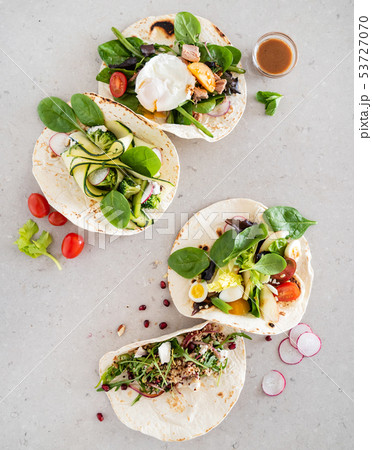Different Kinds Salad Pitas Different Kinds Salad Pitas 53727070