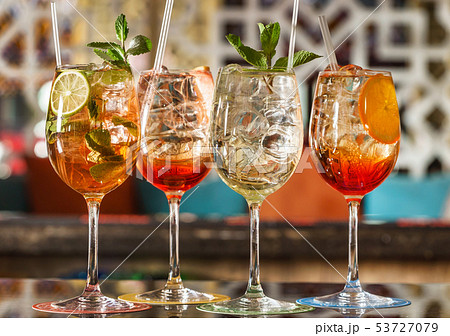 cocktails in the bar cocktails in the bar 53727079