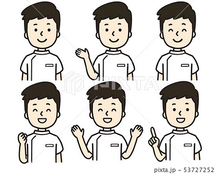 看護師 男 表情笑顔のイラスト素材