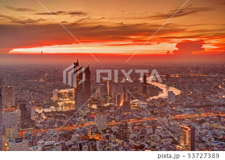 Bangkok city sunset Bangkok city sunset 53727389