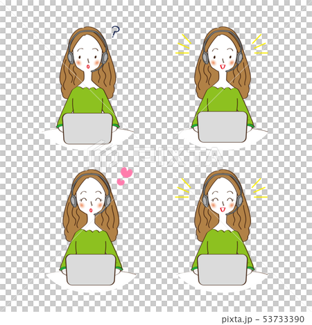 女性計算機例證 53733390