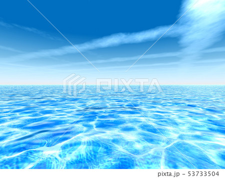CG波と空のある風景075のイラスト素材 [53733504] - PIXTA