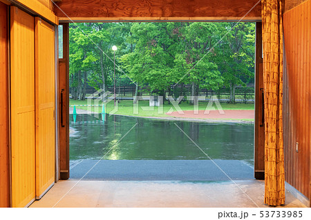 牧場の風景　雨 53733985