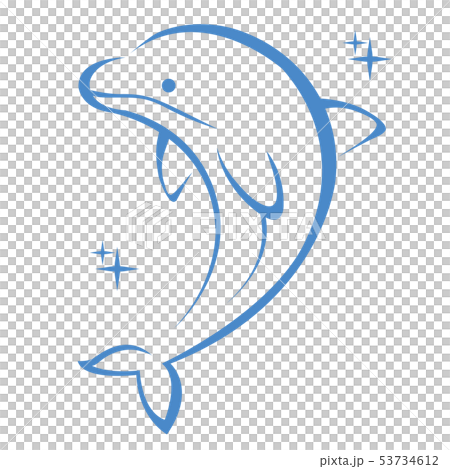 Dolphin / Line art / Silhouette 53734612