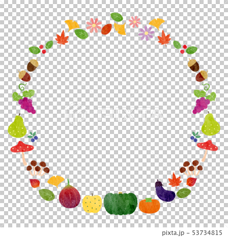 フレーム素材-秋イメージ2テク フレーム素材-秋イメージ2テク 53734815