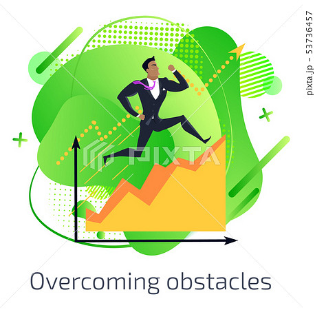 Overcoming Obstacles, Businessman with Charts Overcoming Obstacles, Businessman with Charts 53736457