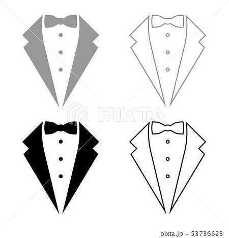 Symbol Service Dinner Jacket Bow Tuxedo Conceptのイラスト素材