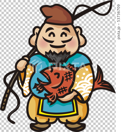 七福神 恵比寿神のイラスト素材