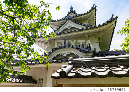 三重櫓の屋根 津城跡 三重櫓の屋根 津城跡 53739661