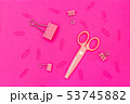 Stationery on pink background 53745882