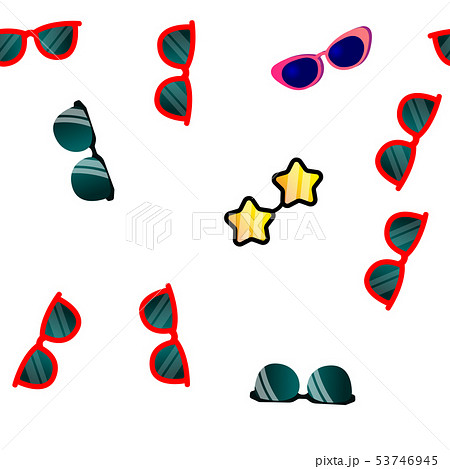 Sunglasses Icon Vector Seamless Pattern 53746945