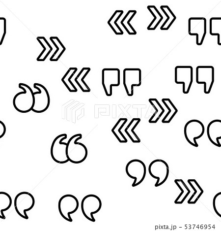 Quotation Marks, Inverted Commas Vector Seamless Pattern 53746954
