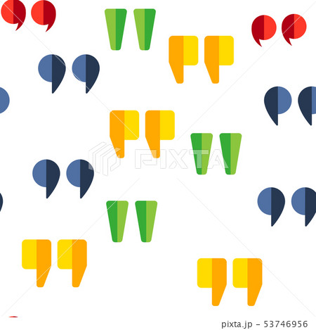 Quotation Marks, Inverted Commas Vector Seamless Pattern 53746956