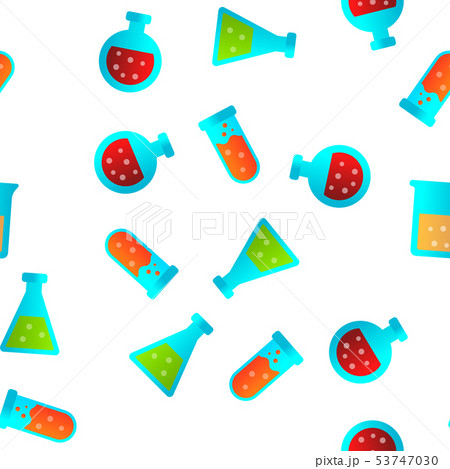 Test Tubes And Flasks Vector Seamless Pattern 53747030