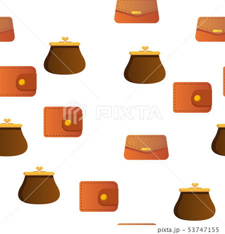 Wallet Icon Vector Seamless Pattern 53747155