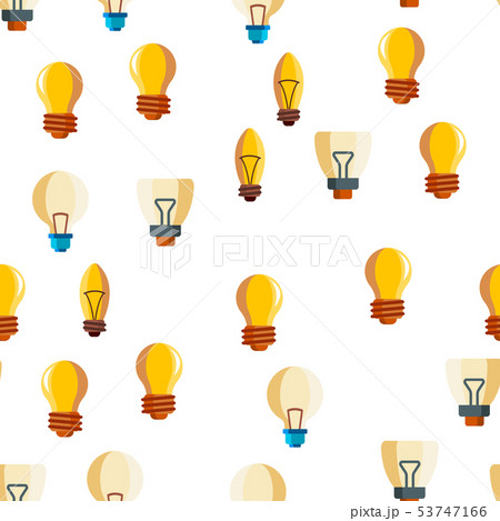 Light Bulbs Flat And Linear Icons Vector Seamless Pattern Light Bulbs Flat And Linear Icons Vector Seamless Pattern 53747166