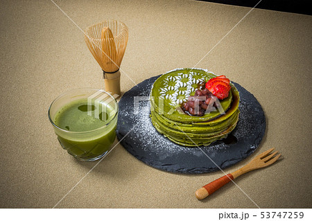 抹茶のパンケーキ　(Matcha)Powder Green Tea Pancake 53747259