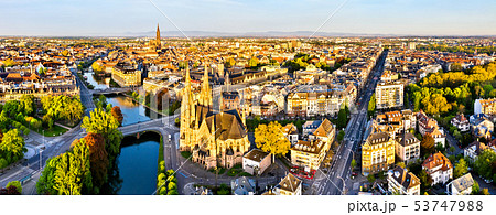 St. Paul Church and Strasbourg Cathedral - Alsace, France 53747988