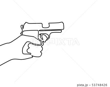 holding pistol one hand