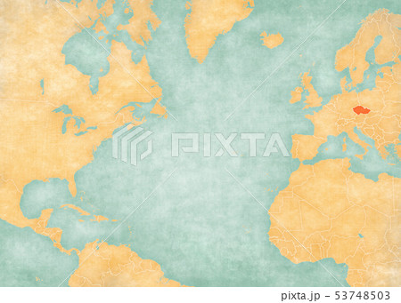 Map of North Atlantic Ocean - Czech Republic 53748503