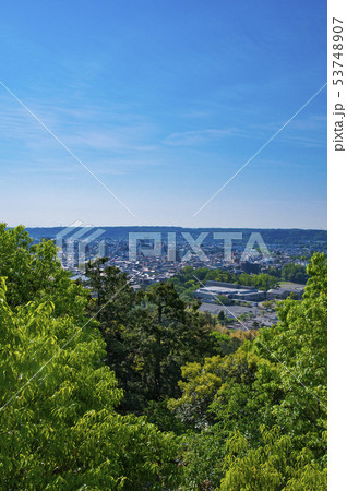 新緑の天覧山山頂から望む飯能市街 新緑の天覧山山頂から望む飯能市街 53748907