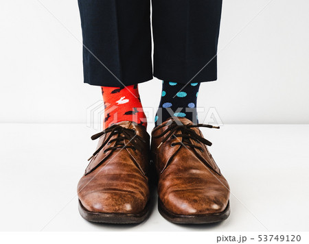 Office Manager in stylish shoes and bright socks 53749120