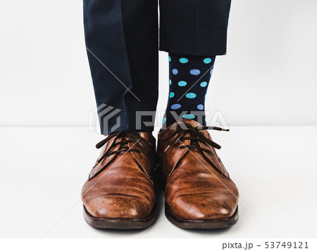 Office Manager in stylish shoes and bright socks 53749121
