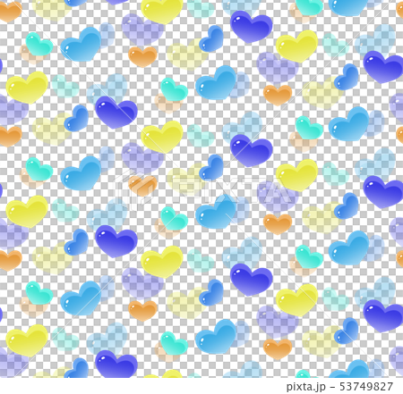 Plump heart seamless pattern flossy 53749827