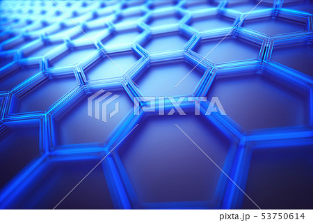 Hexagonal Connection Science Technology Background 53750614
