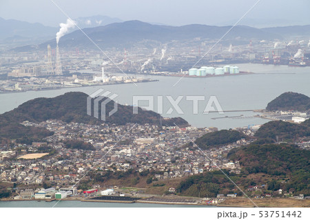 風師山から眺めた冬の関門海峡の景色 53751442