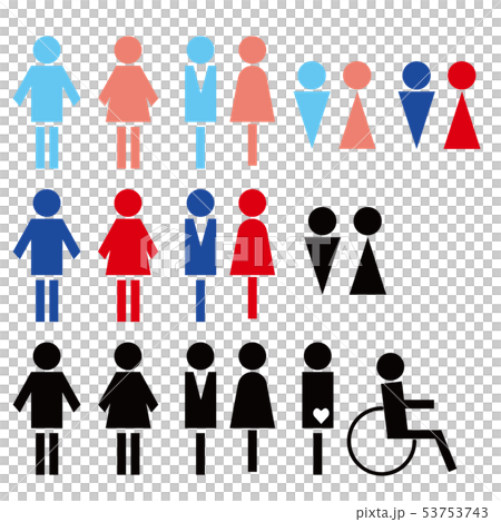 トイレ　ピクトグラム 53753743