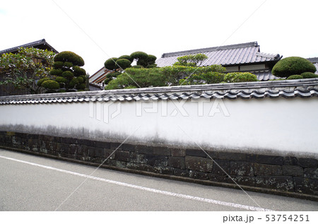 萩城下町武家屋敷の築塀 53754251