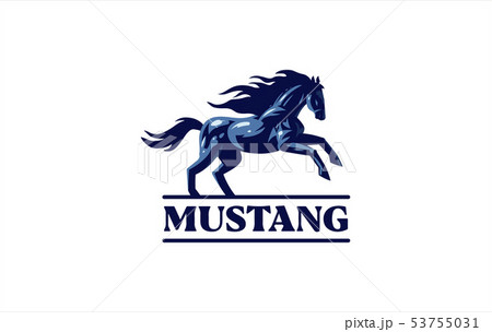 Horse image in classic minimal style.  53755031