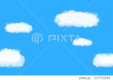 青空と雲のイラスト 背景素材のイラスト素材