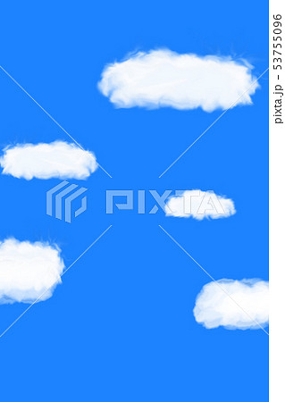 青空と雲のイラスト 背景素材のイラスト素材