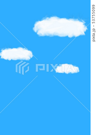 青空と雲のイラスト 背景素材のイラスト素材