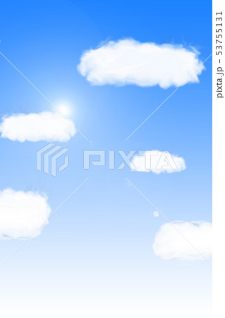 青空と雲のイラスト 背景素材のイラスト素材