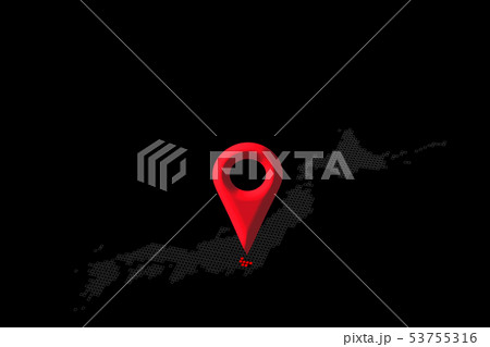 日本地図の中の東京 日本地図の中の東京 53755316