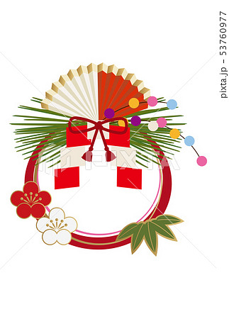 正月飾り 日本のお正月の壁飾り 正月のデザイン素材 のイラスト素材