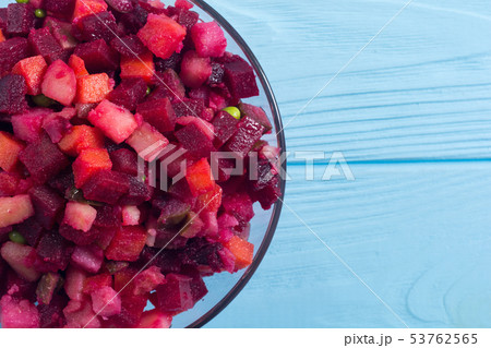 Traditional Russian salad vinaigrette Traditional Russian salad vinaigrette 53762565