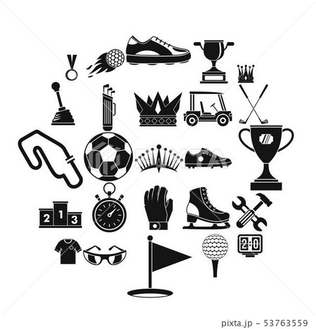 Prize icons set, cartoon style Prize icons set, cartoon style 53763559
