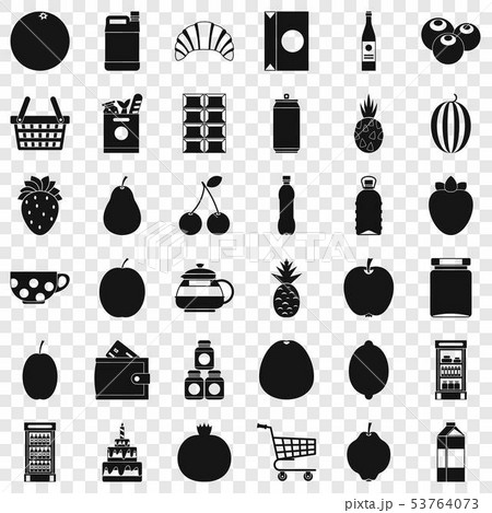 Different beverage icons set, simple style Different beverage icons set, simple style 53764073