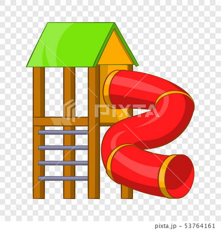 Slide pipe icon, cartoon style 53764161
